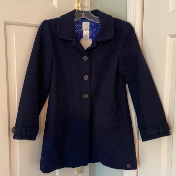 Carrement Beau Navy Wool Coat - Picture 3 of 8